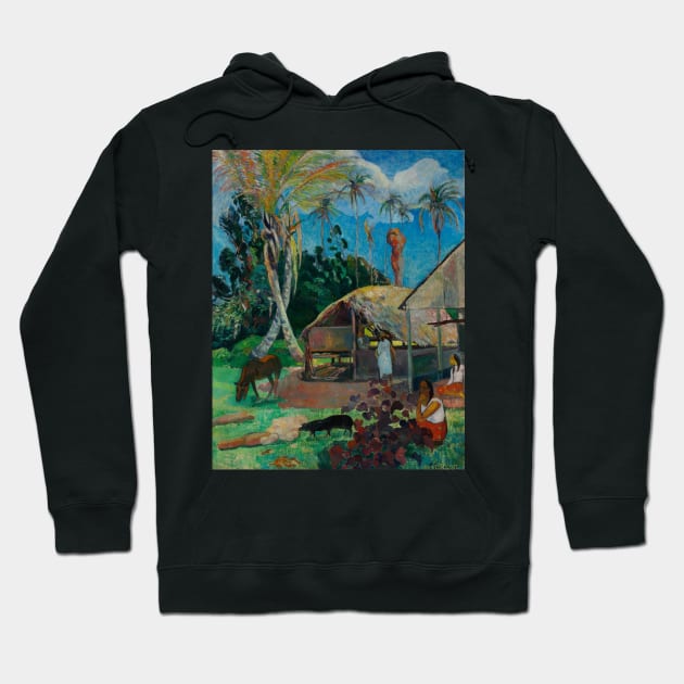 The Black Pigs by Paul Gauguin Hoodie by Classic Art Stall